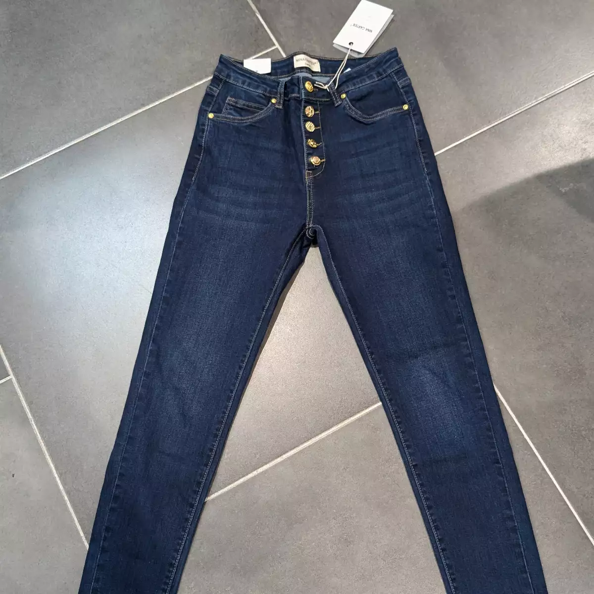 Jeans Nina Carter bleu brut Taille haute